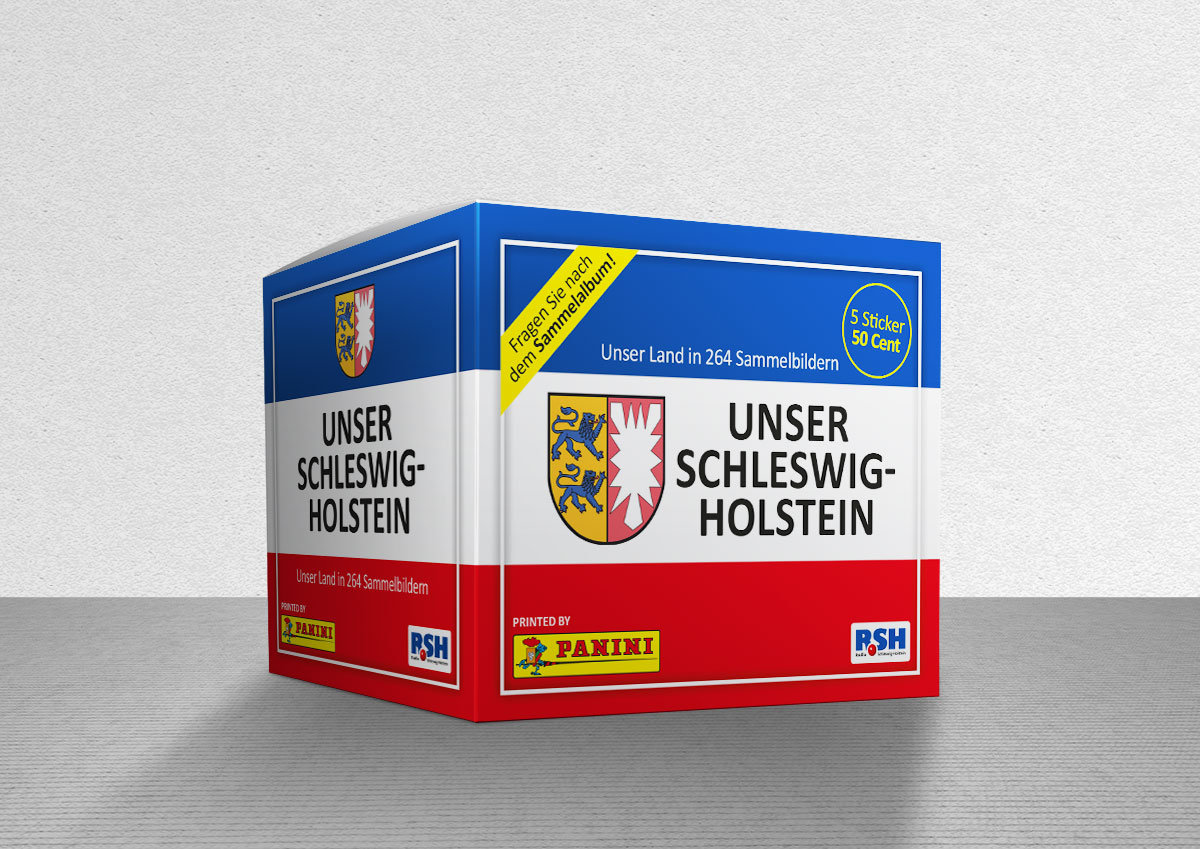 Panini Unser Schleswig-Holstein 1 Box 50 Tüten = 250 Sticker Display 