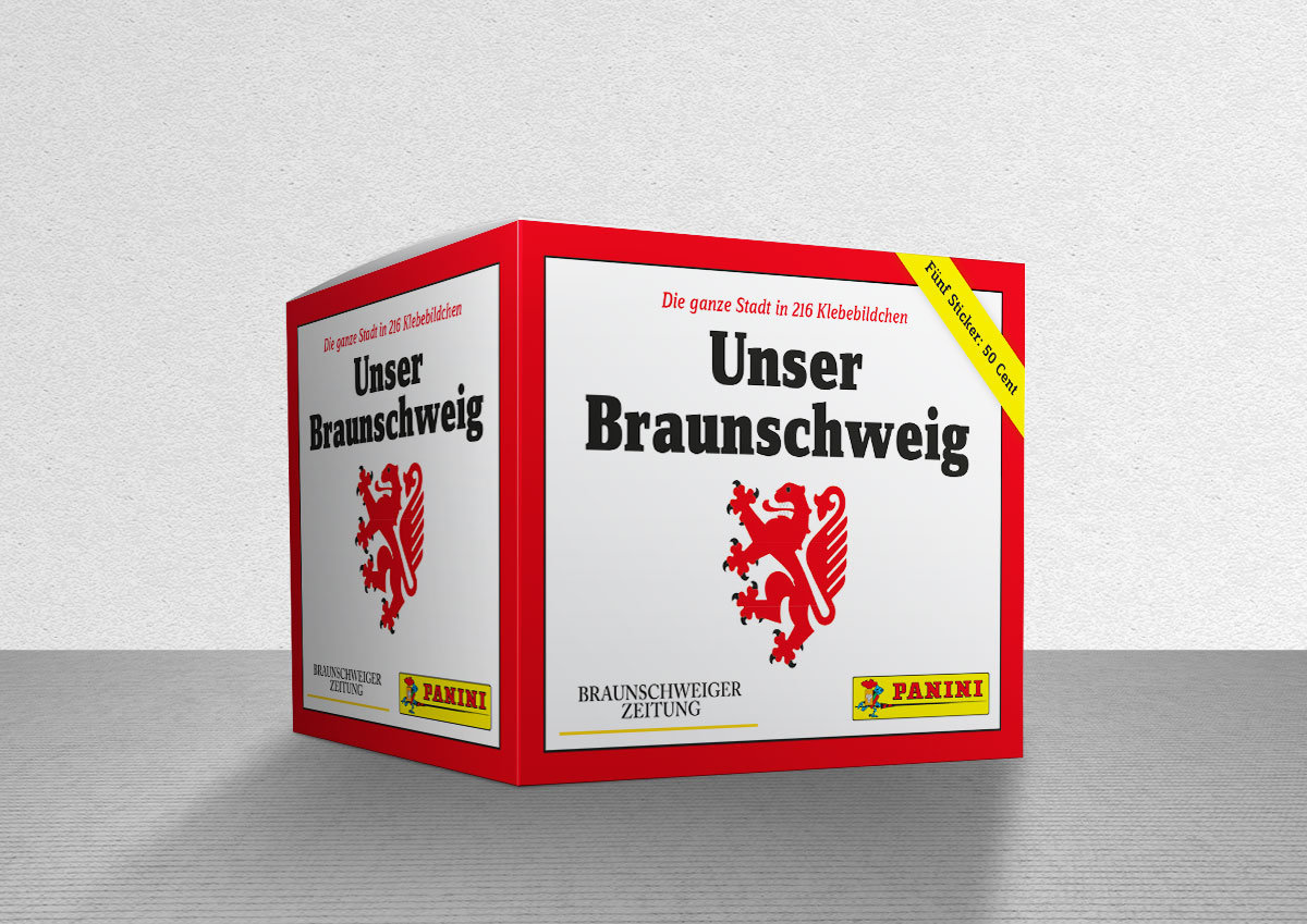 Album Panini Braunschweig sammelt  Braunschweig 1 x Display 50 Tüten 